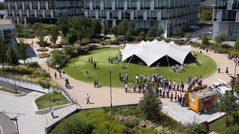 Bird's eye view of a Business Park outdoor area